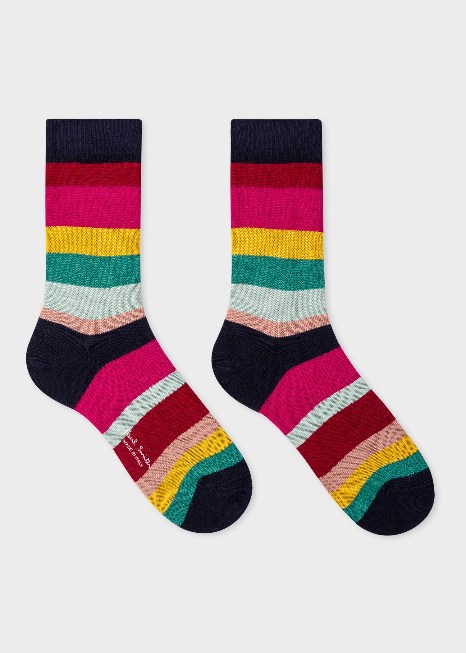 Women's Textured Swirl Stripe Cashmere-Blend Socks - 2