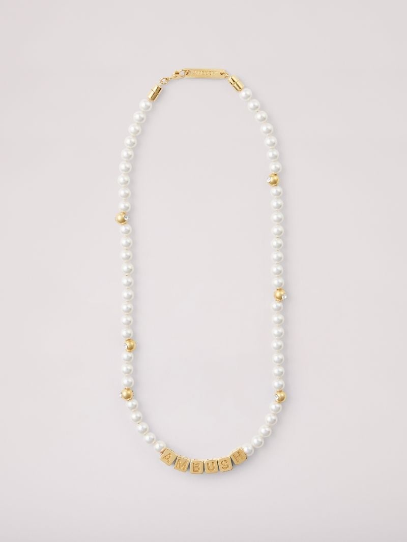 Pearl Letterblock Necklace - 1
