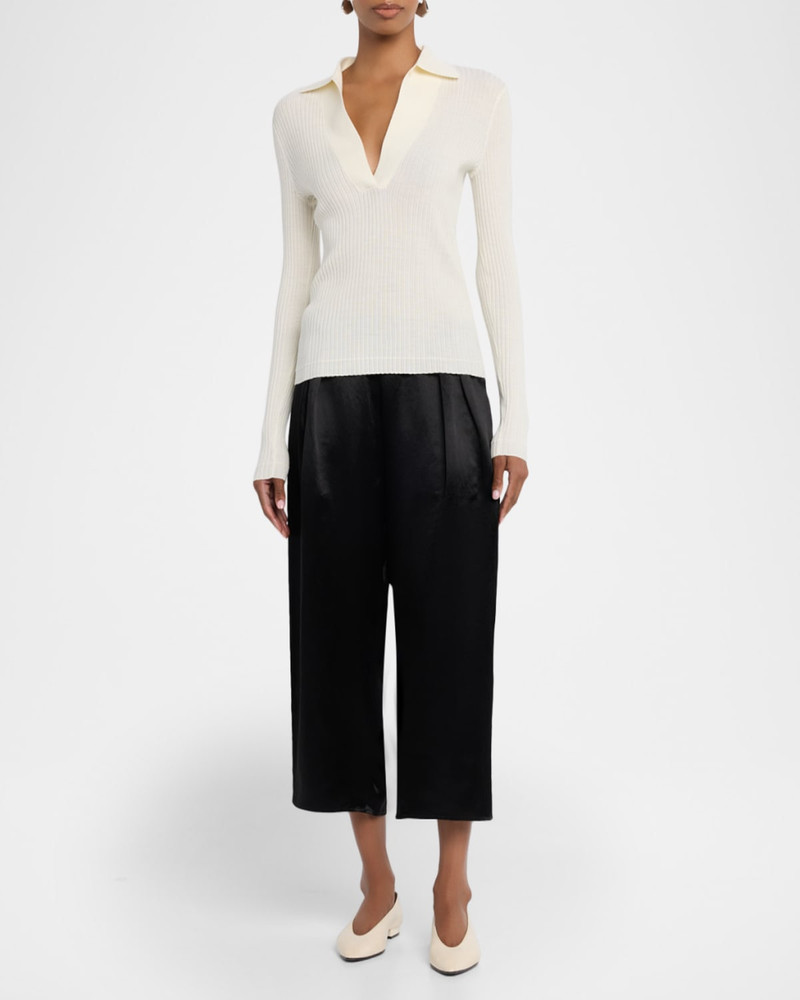 MARIA McMANUS Lyocell Wide-Leg Crop Pull-On Pants outlook
