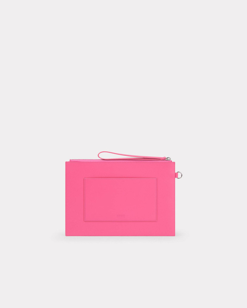KENZO KENZO Paris large leather clutch outlook