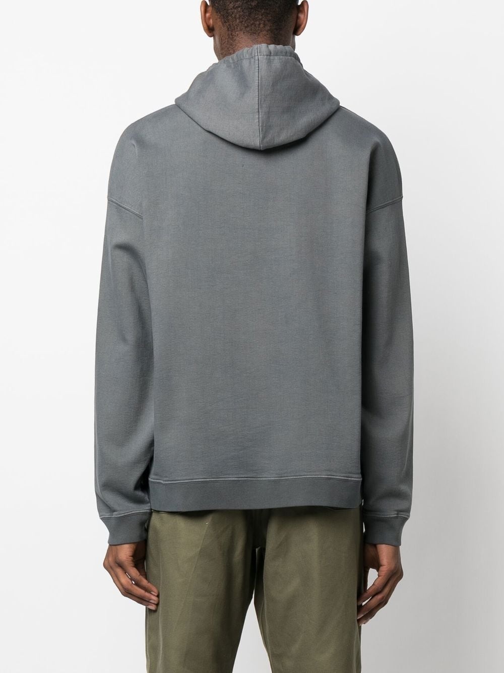 embroidered-logo long-sleeve hoodie - 4