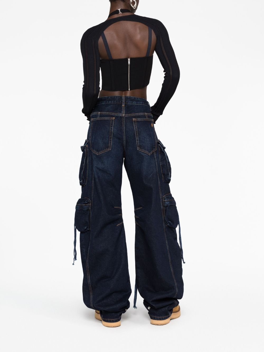 Fern wide-leg cargo jeans - 4