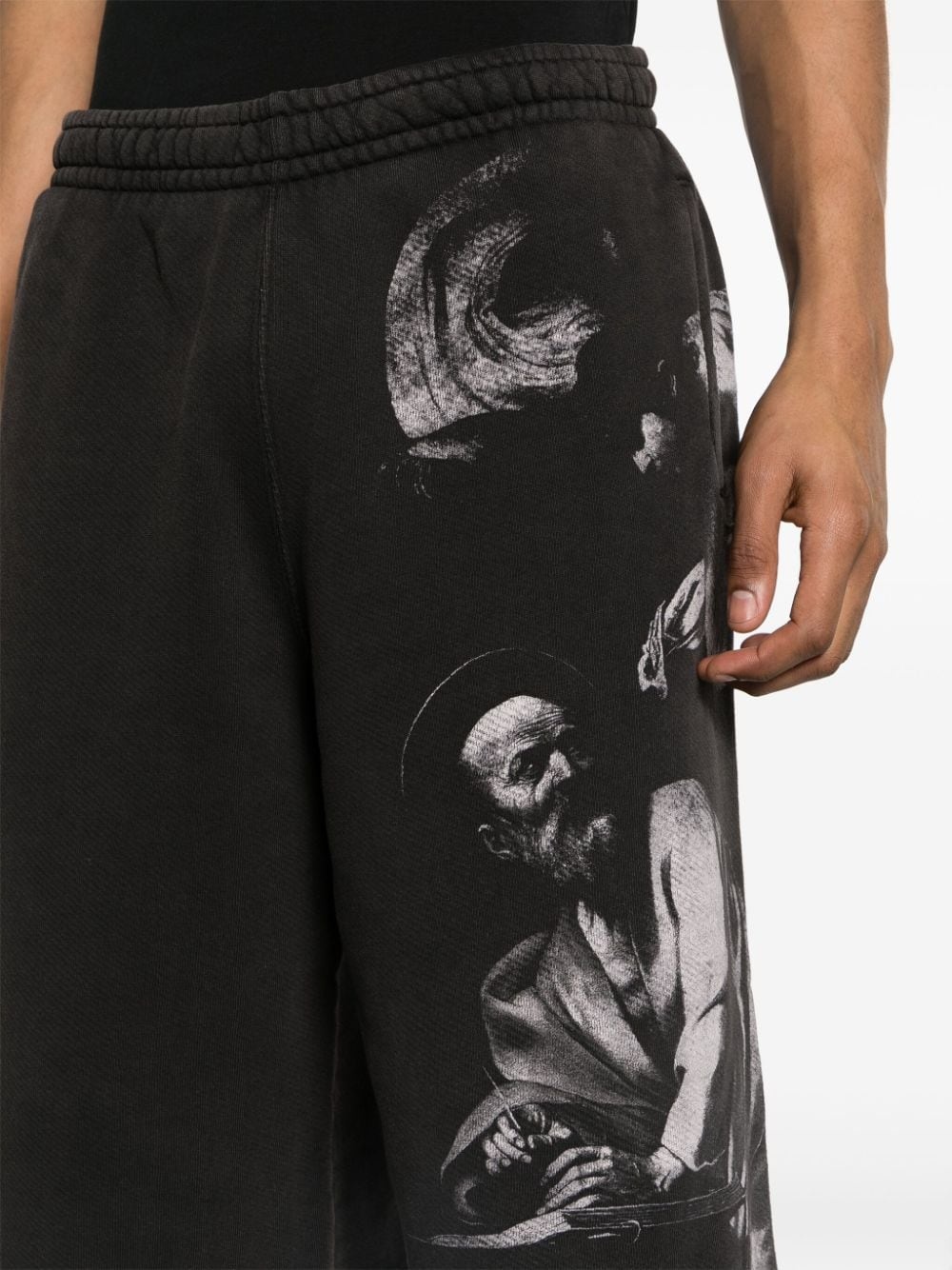S. Matthew cotton track shorts - 5