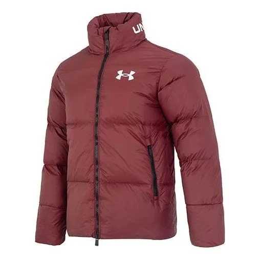 Under Armour Logo Puffer Jacket 'Burgundy' 1375449-690 - 1
