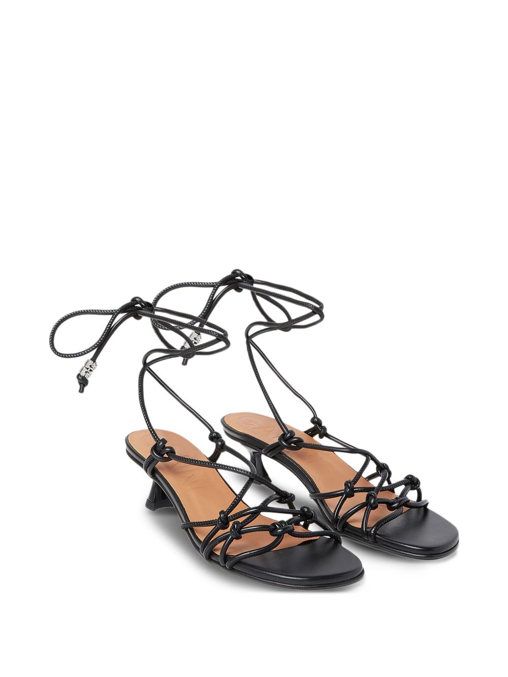 50mm leather sandals - 2