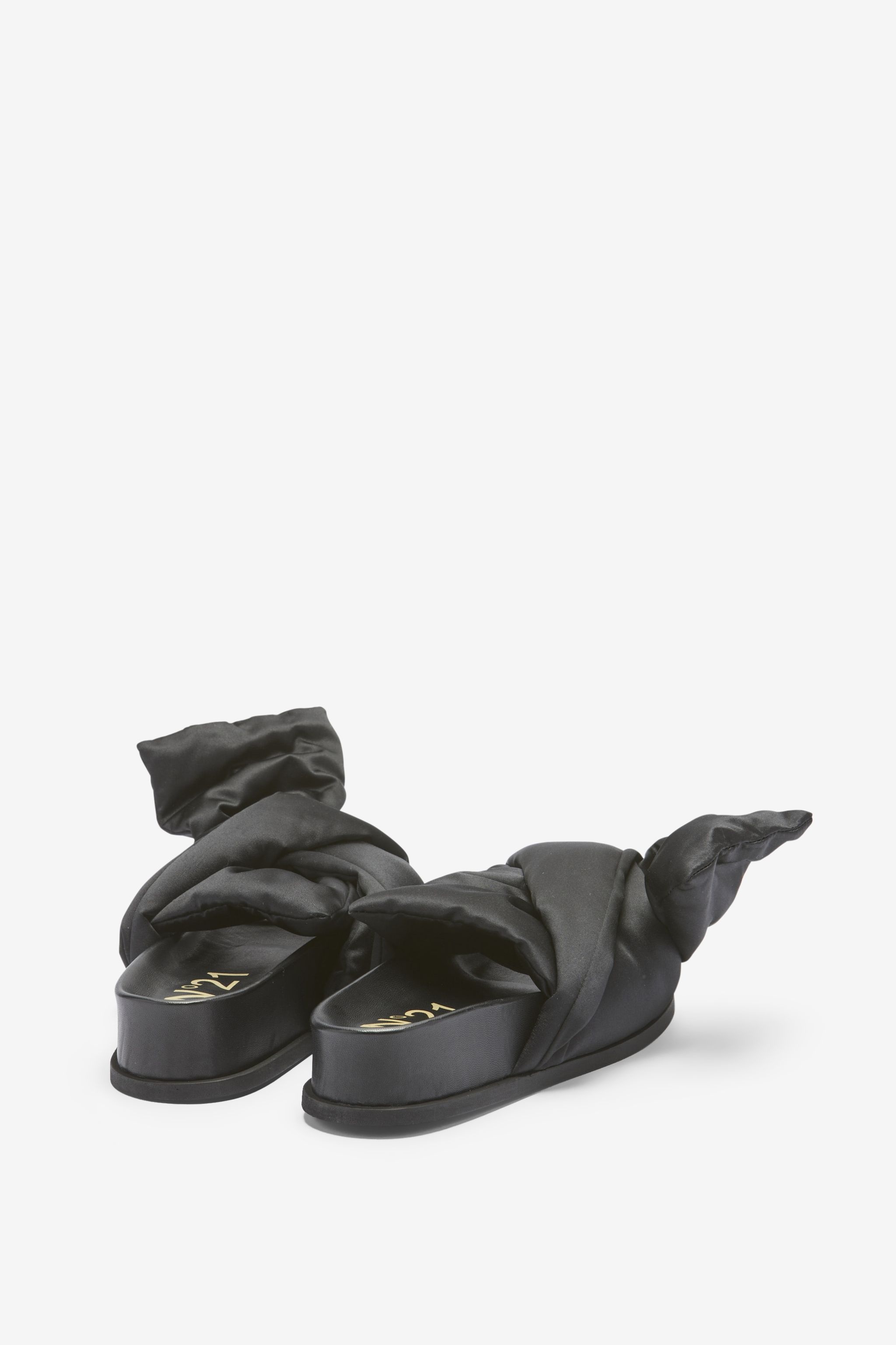 BOW SATIN SANDALS - 3