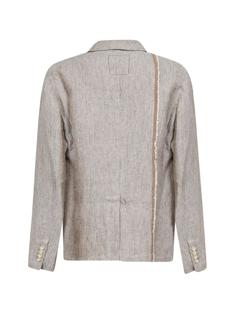 UMA WANG frayed-edge blazer outlook