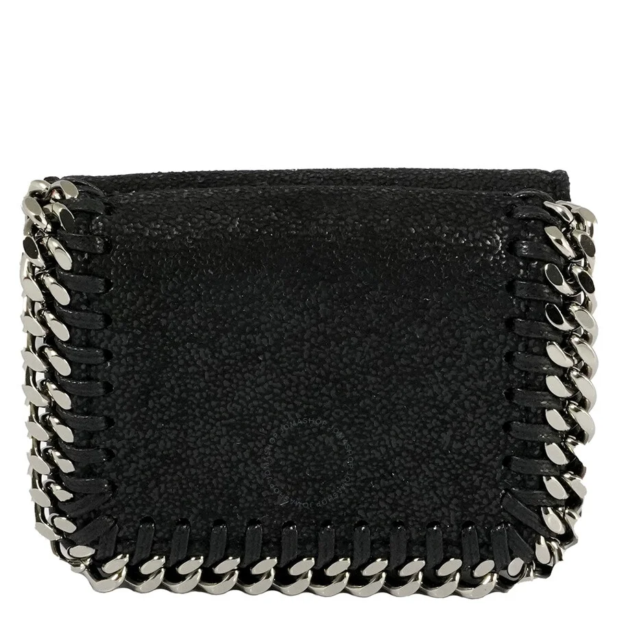 Stella McCartney Black Ladies Falabella Small Flap Wallet - 1