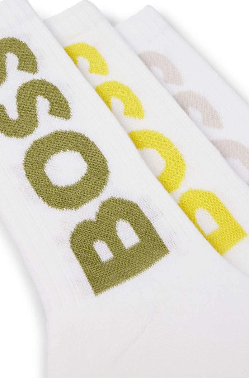 BOSS THREE-PACK OF SHORT SOCKS WITH LARGE LOGOS outlook
