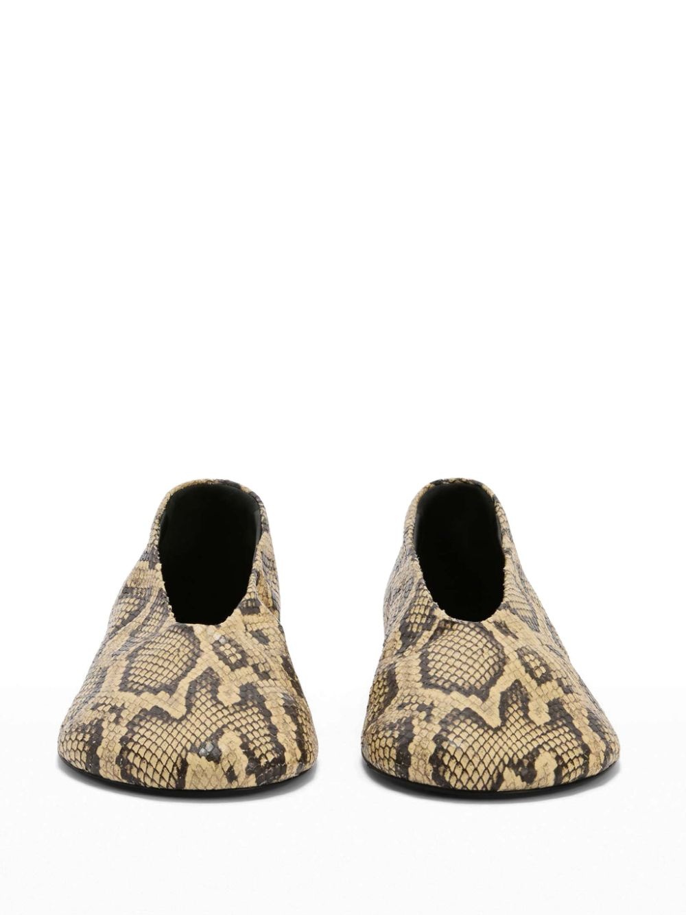 snakeskin ballerina shoes - 4