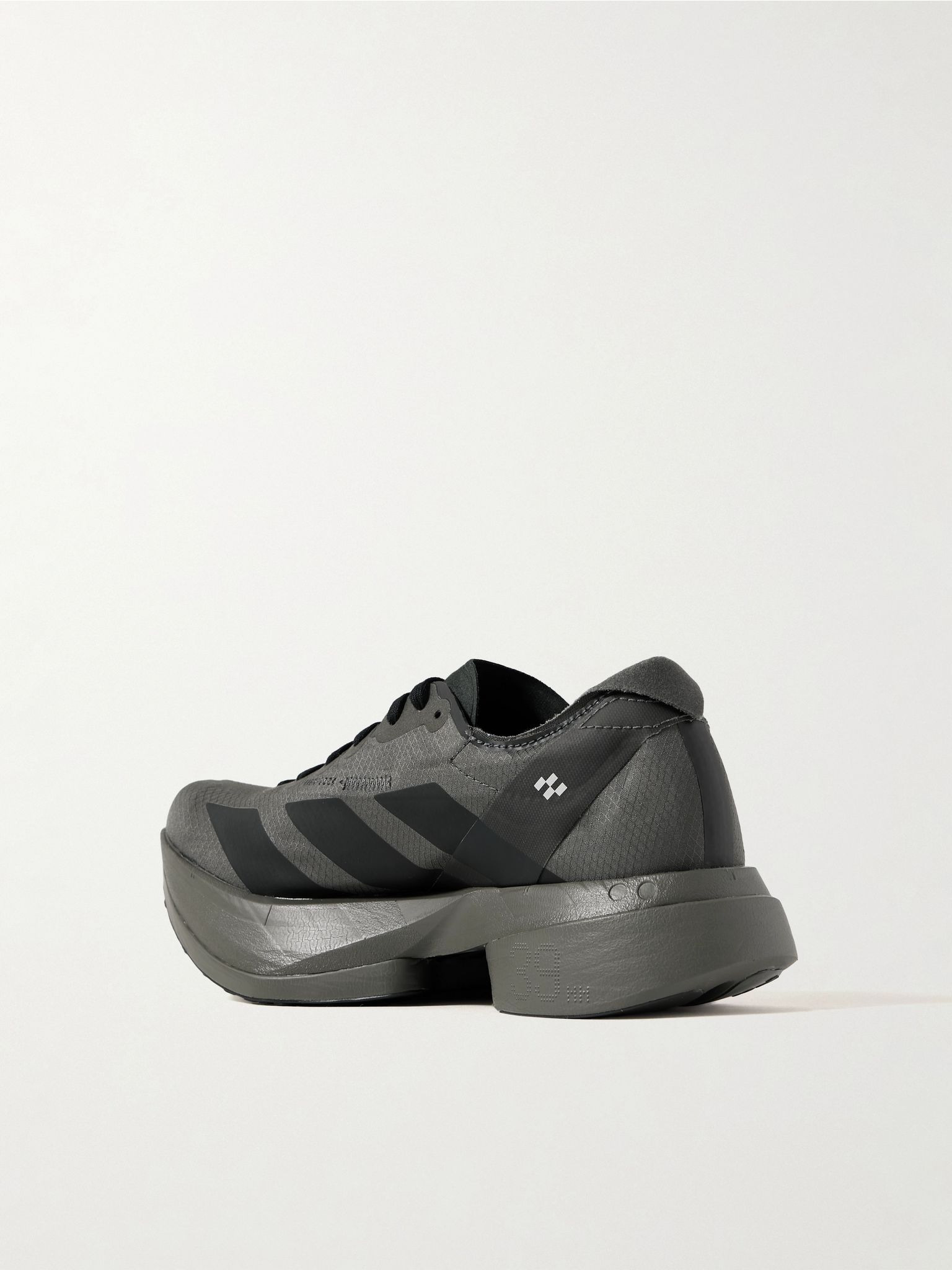 + Y-3 Adizero Adios Pro 4 rubber-trimmed ripstop sneakers Black - 3