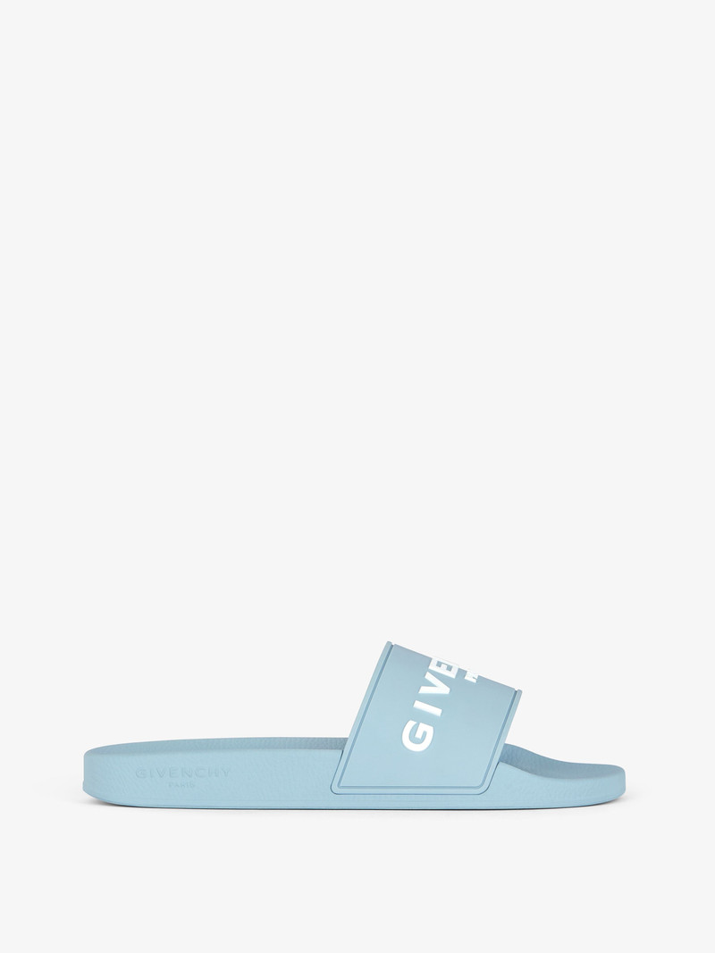 SLIDE FLAT SANDALS IN RUBBER - 1