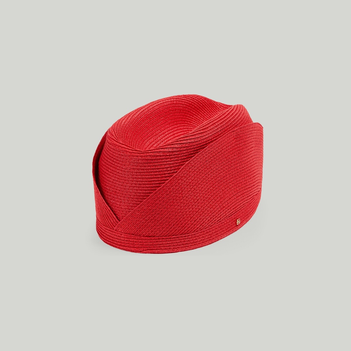 Straw-effect pillbox hat - 1