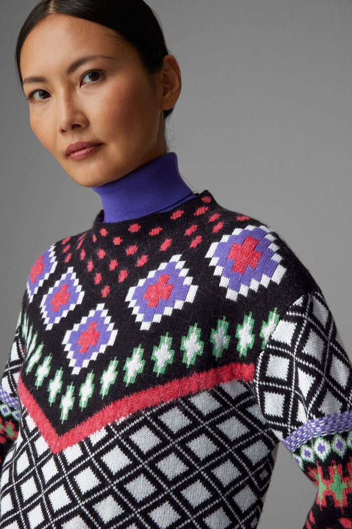 Najla Knitted pullover in Black/Pink - 4