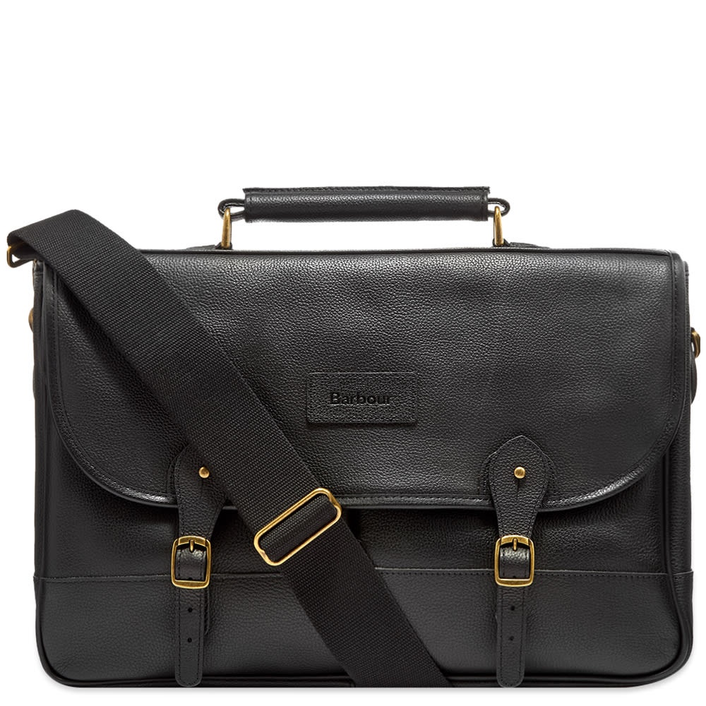 Barbour Leather Briefcase - 1