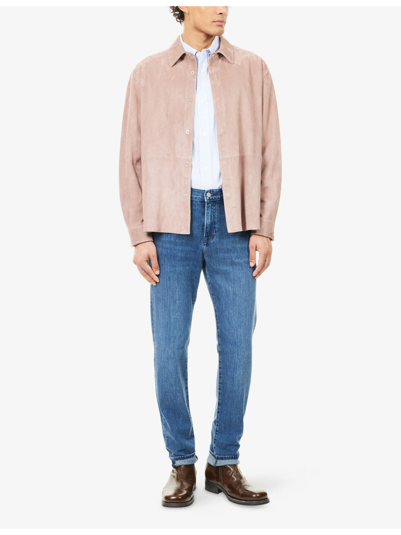 FRAME Regular-Fit Long-Sleeves Suede Shirt outlook