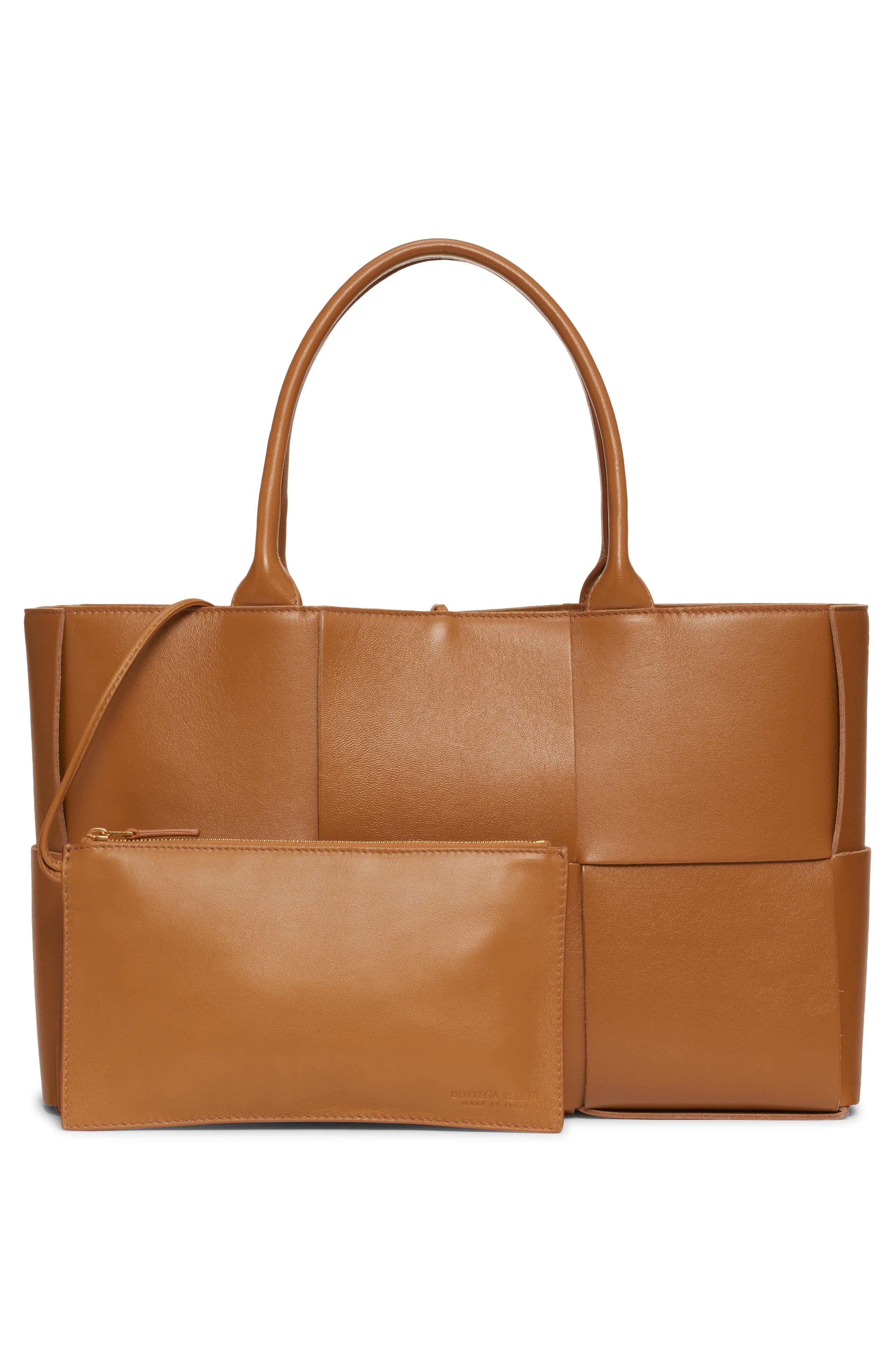Bottega Veneta Arco Intrecciato Leather Tote in Camel 20-Gold at Nordstrom - 2