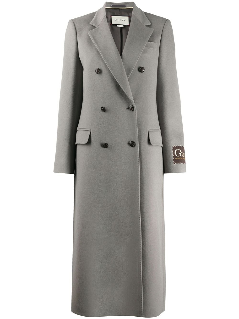 double-breasted wool coat - 1