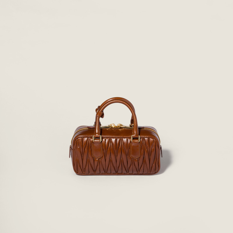 Arcadie shiny matelassé leather bag 3