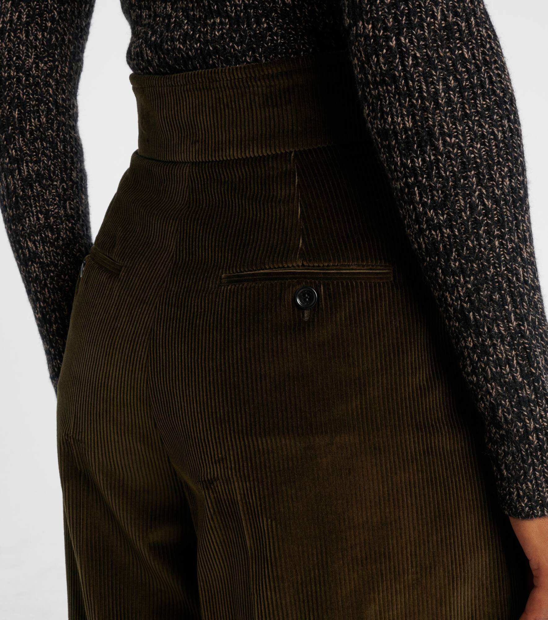 High-rise cotton corduroy wide-leg pants - 6