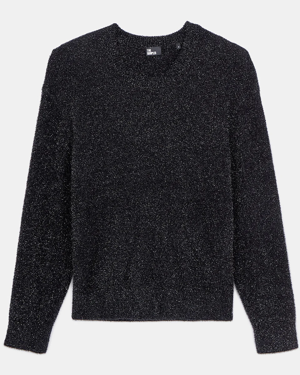 BLACK GLITTERY JUMPER - 1
