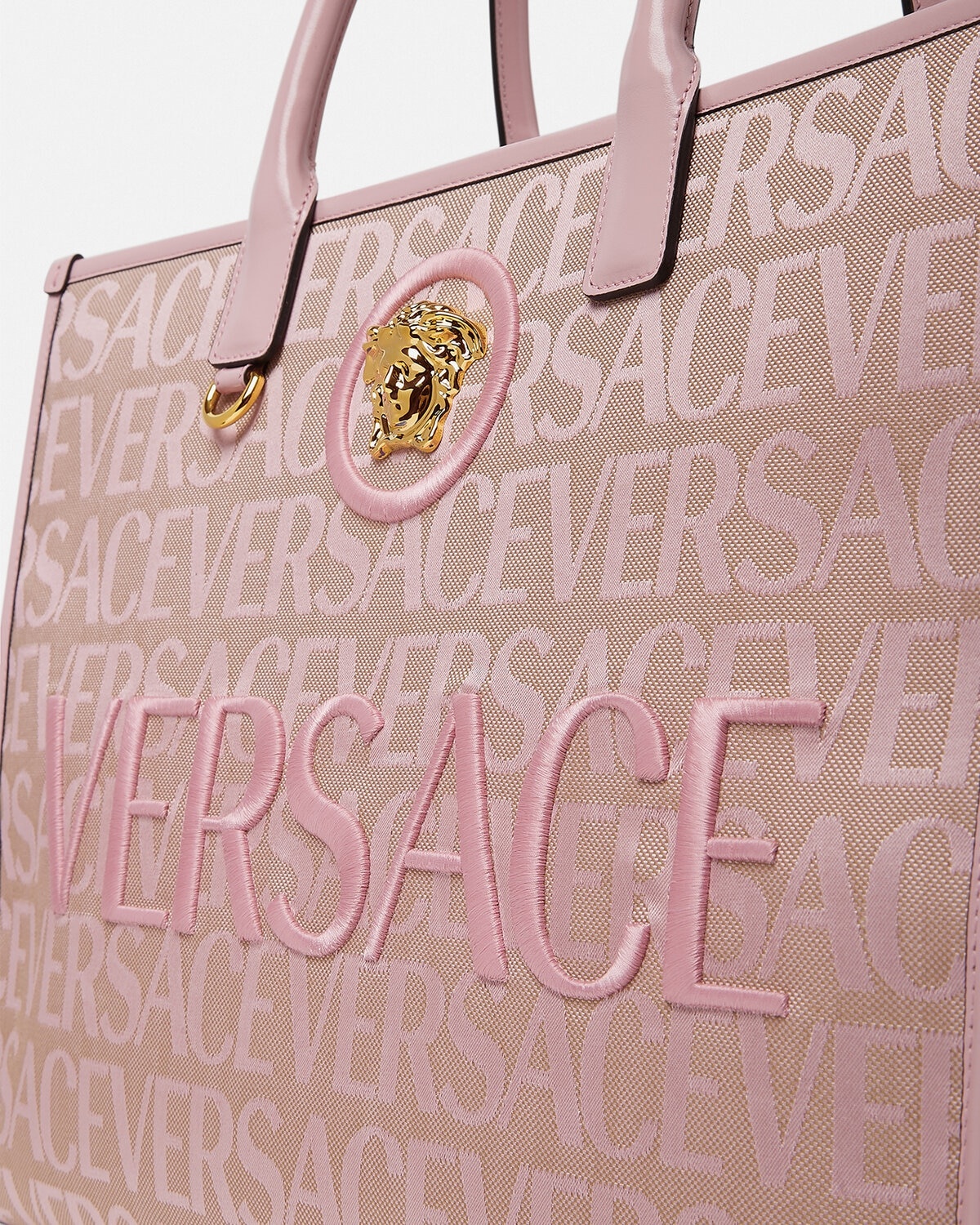 pink versace tote bag