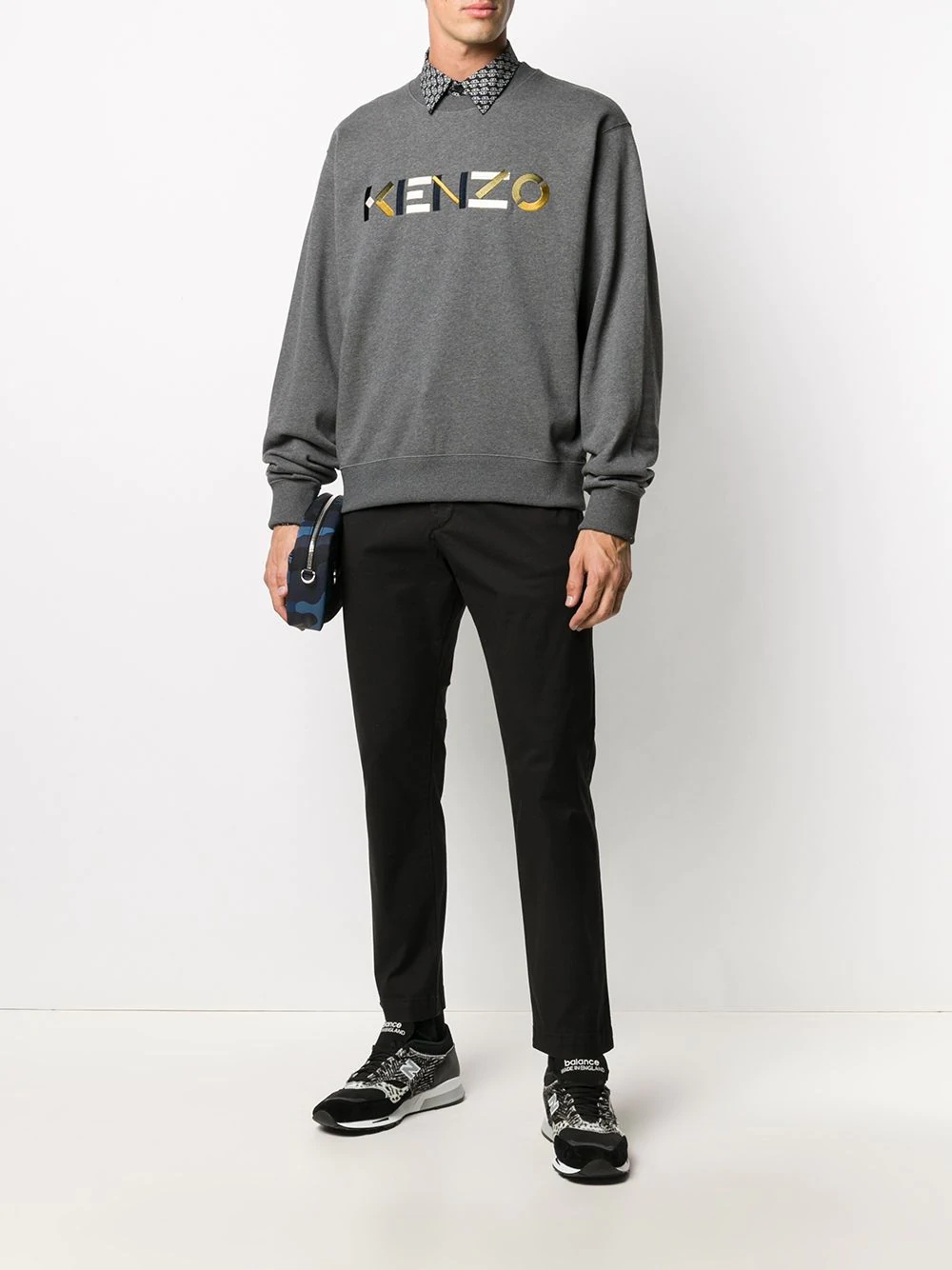 embroidered-logo sweatshirt - 2