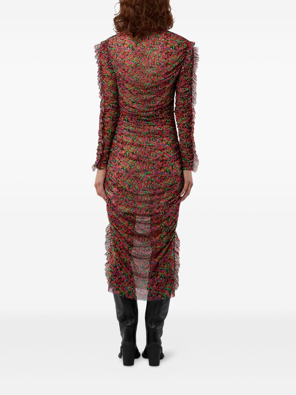 floral-print midi dress - 3