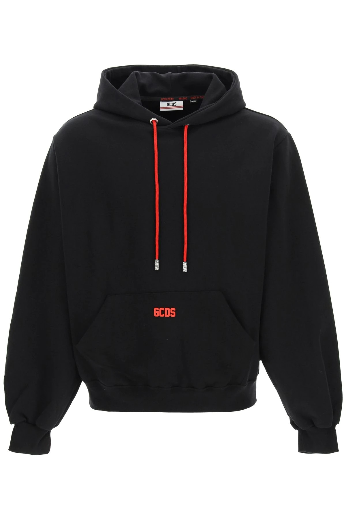 HOODIE WITH RUBBERIZED MICRO LOGO - 1