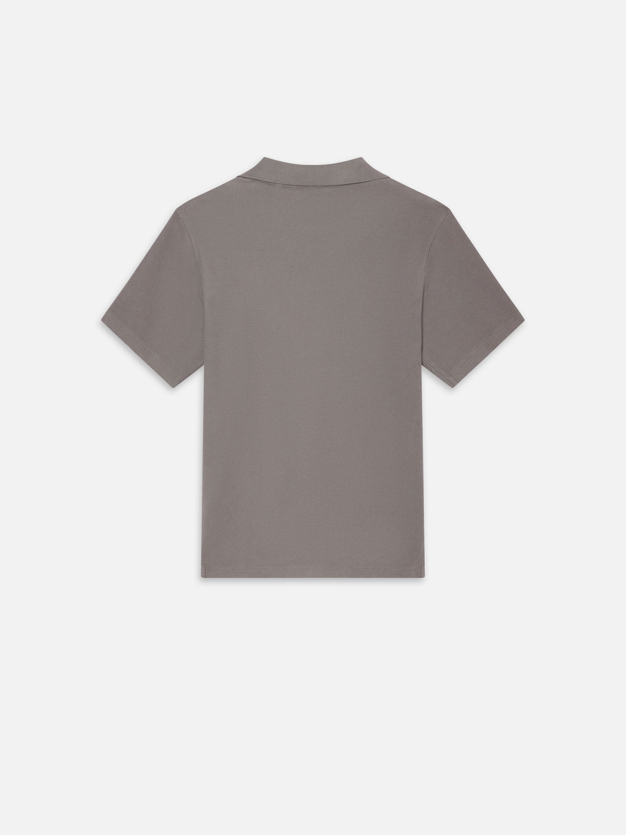 Jacquard Polo in Storm Grey - 3
