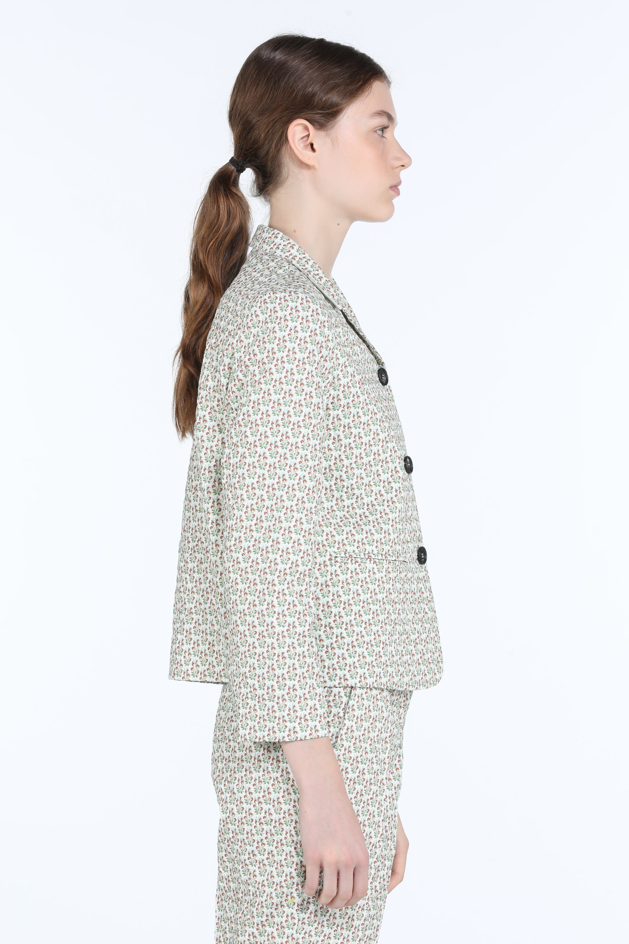 FLORAL-PRINT COTTON JACKET - 3