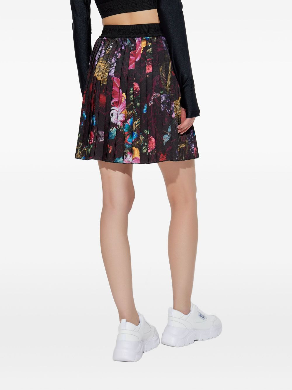 floral-print pleated skirt - 4