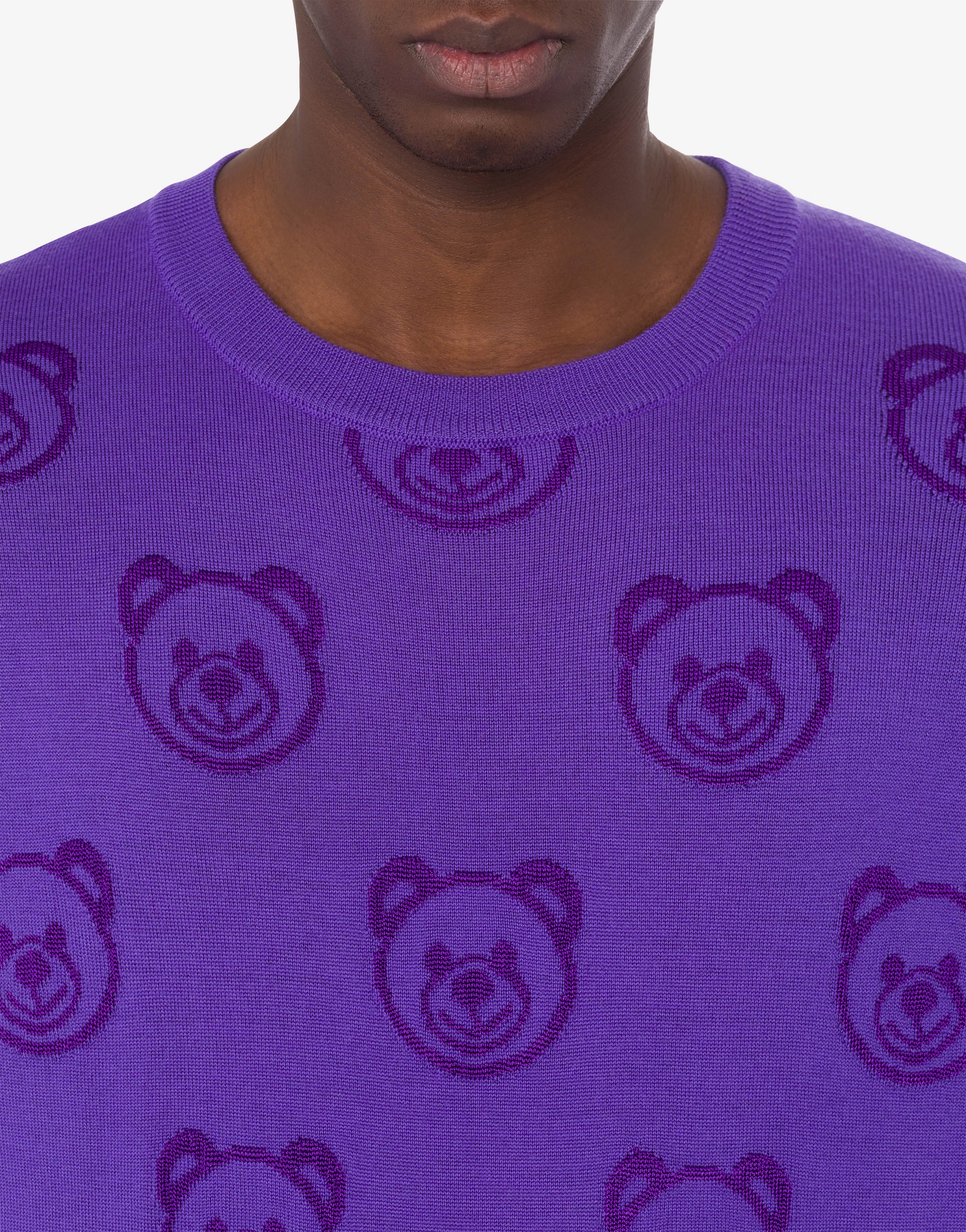 ALL-OVER TEDDY BEAR WOOL JUMPER - 4