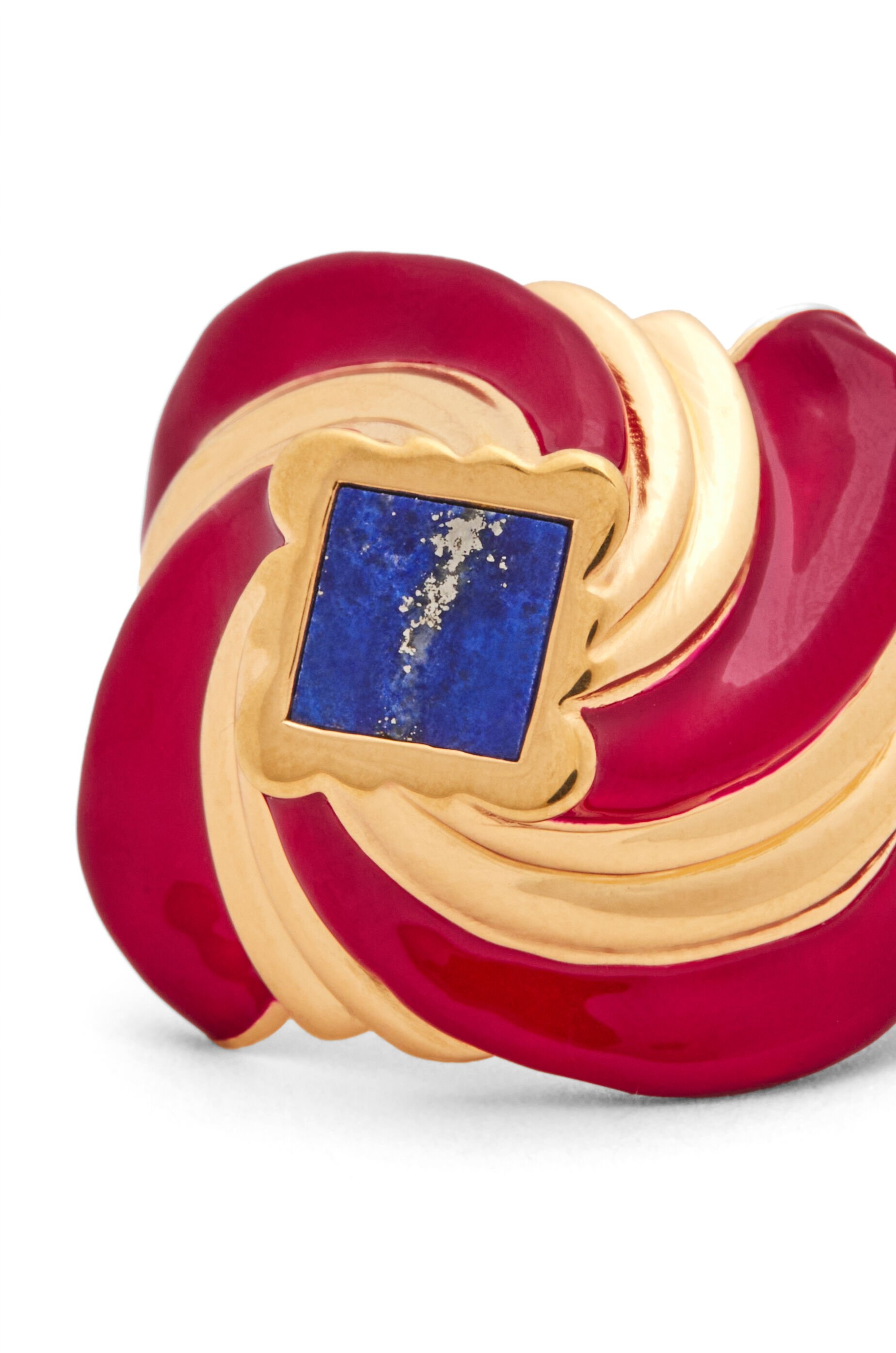 Twisted Anagram ring in sterling silver and enamel - 5