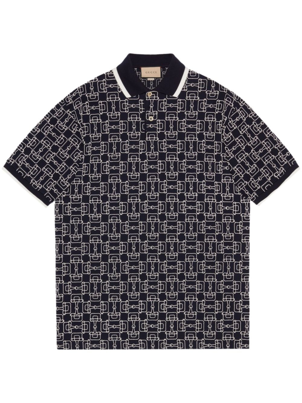 Horsebit-print polo shirt - 1