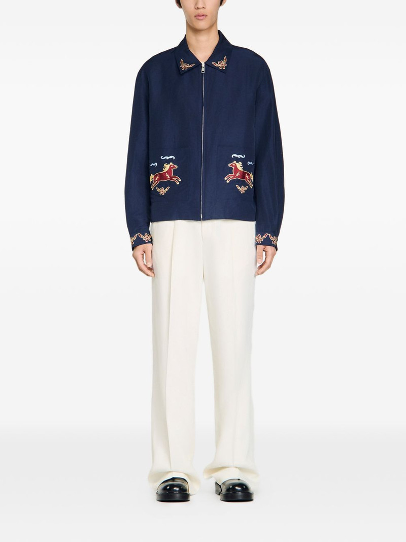 Sandro floral embroidered zip jacket outlook