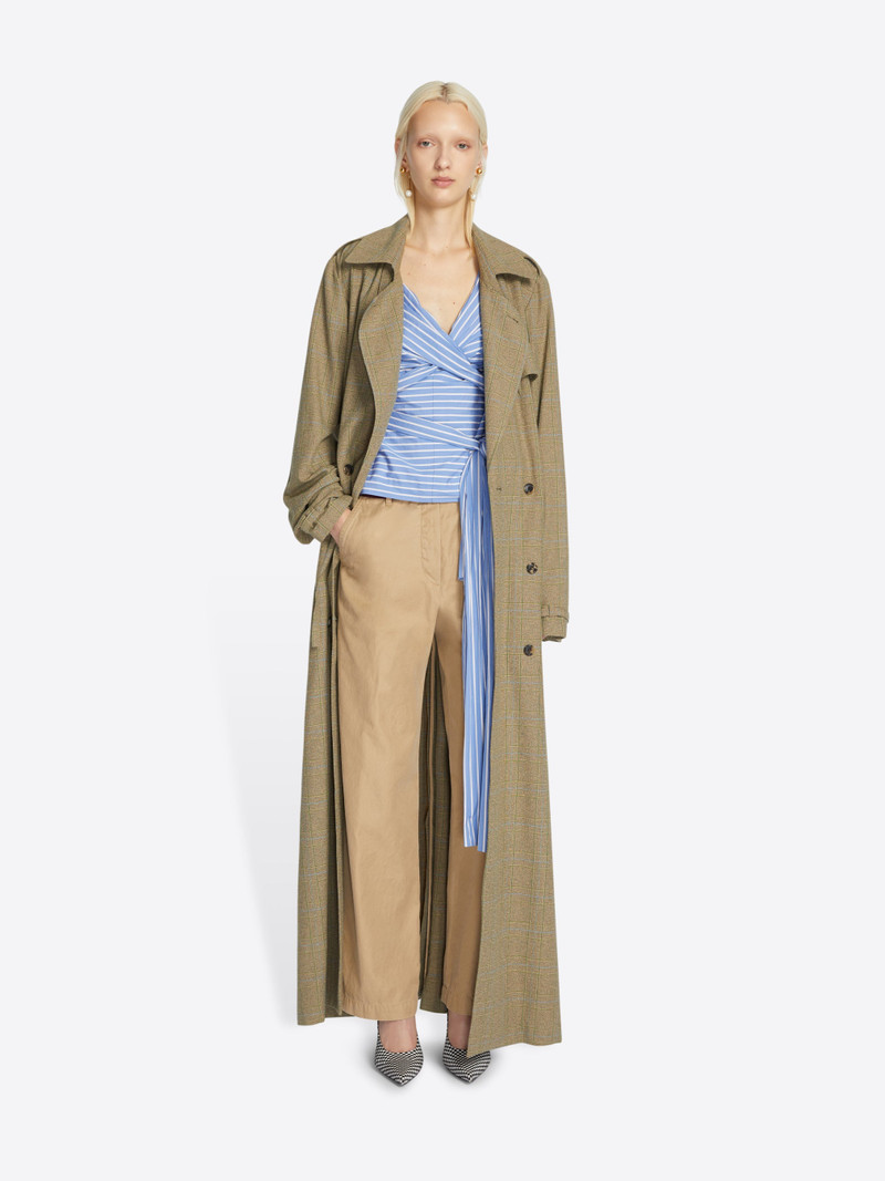 Dries Van Noten CHECKED TRENCH COAT outlook