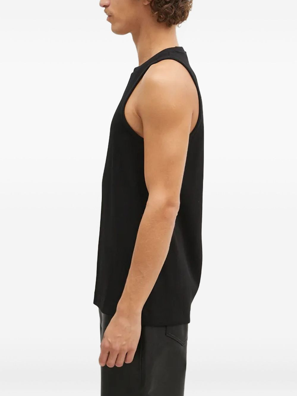 square-neck ribbed vest - 2