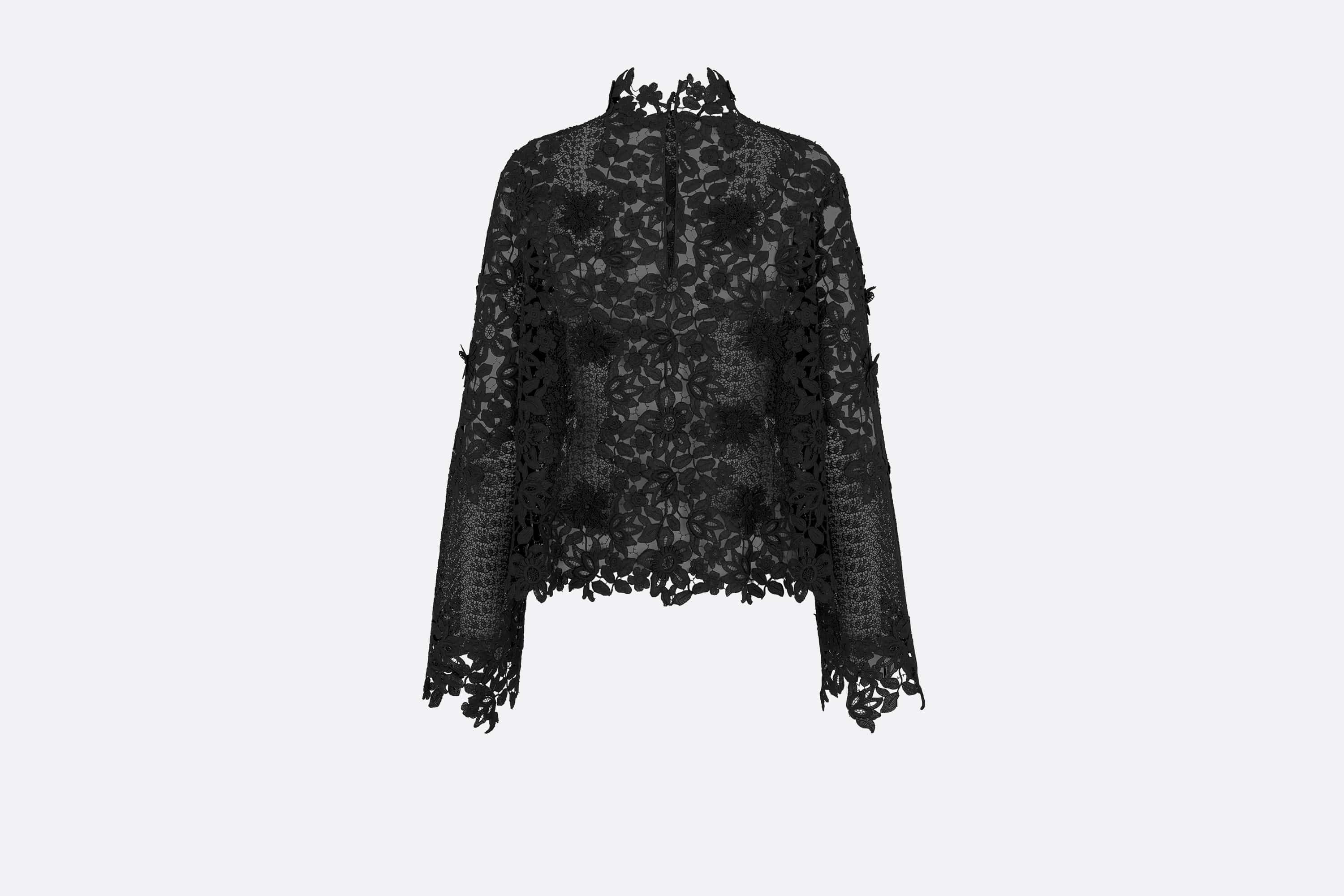 Blouse with Stand Collar - 2