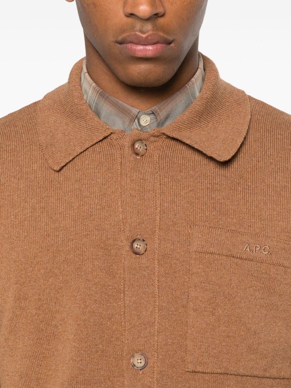 buttoned patch-pocket cardigan - 5