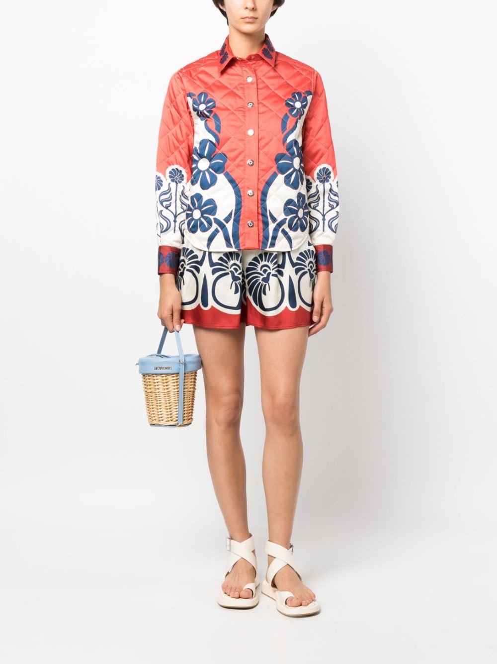 Edie floral-print quilted jacket - 2