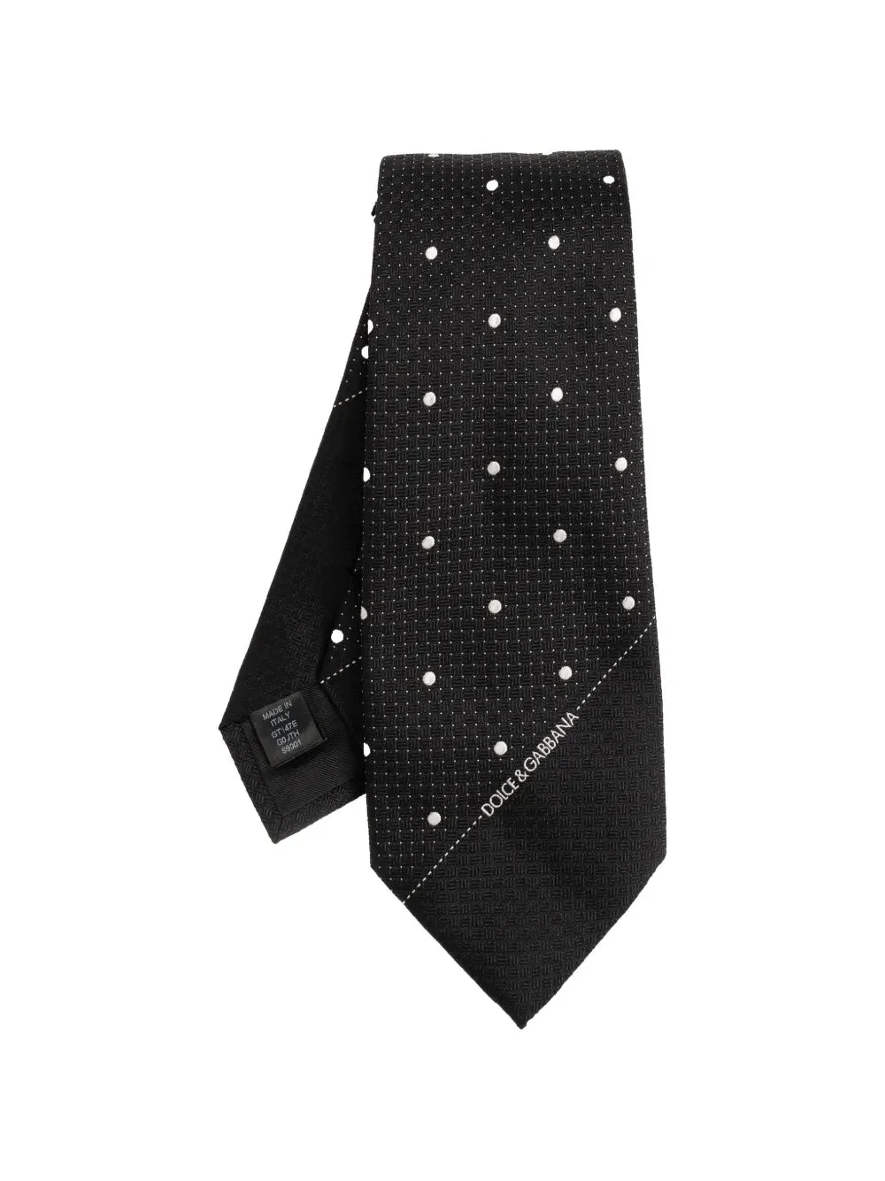 POLKA-DOT SILK TIE - 1
