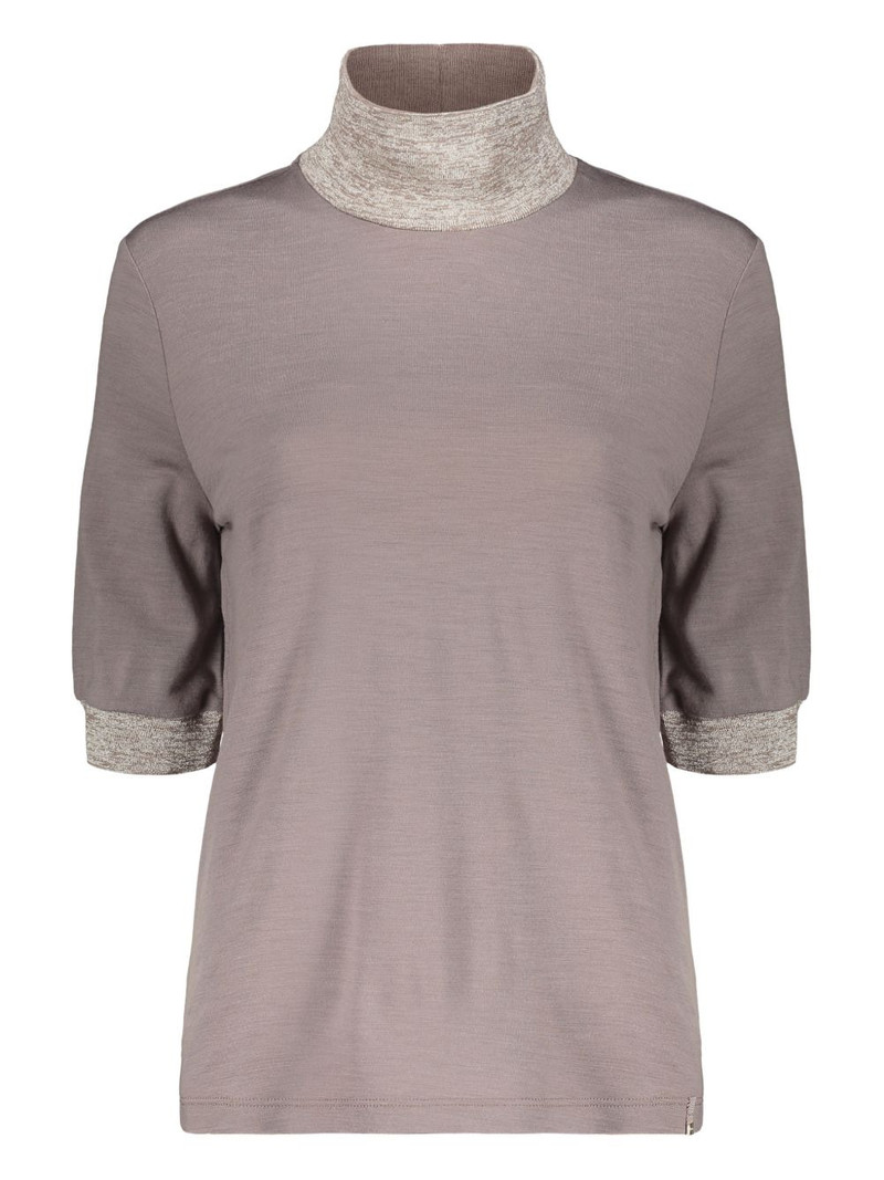 short-sleeve mock-neck top 1