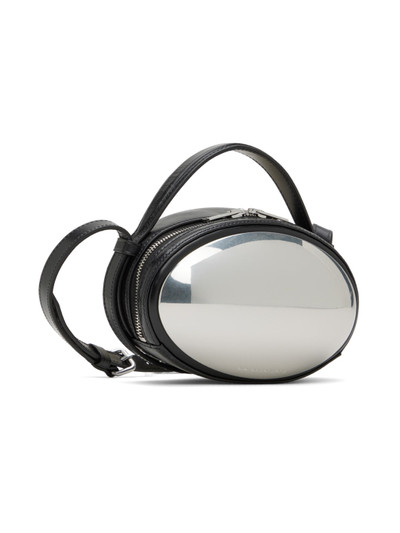Alexander Wang Black Dome Small Crackle Leather Crossbody Bag outlook