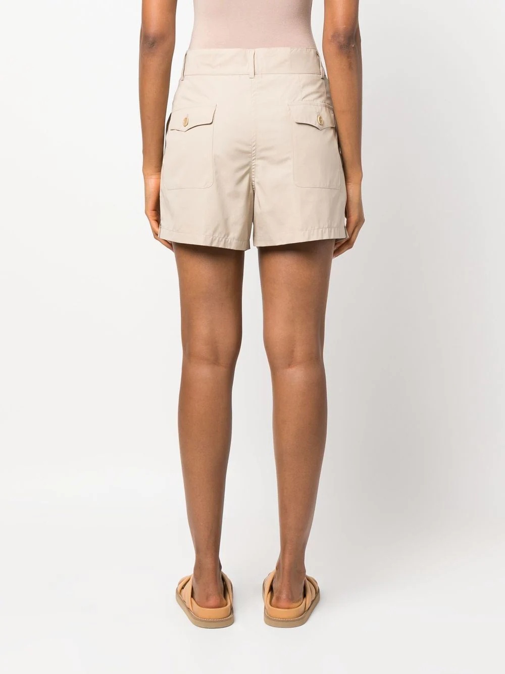 cotton high-waisted shorts - 4