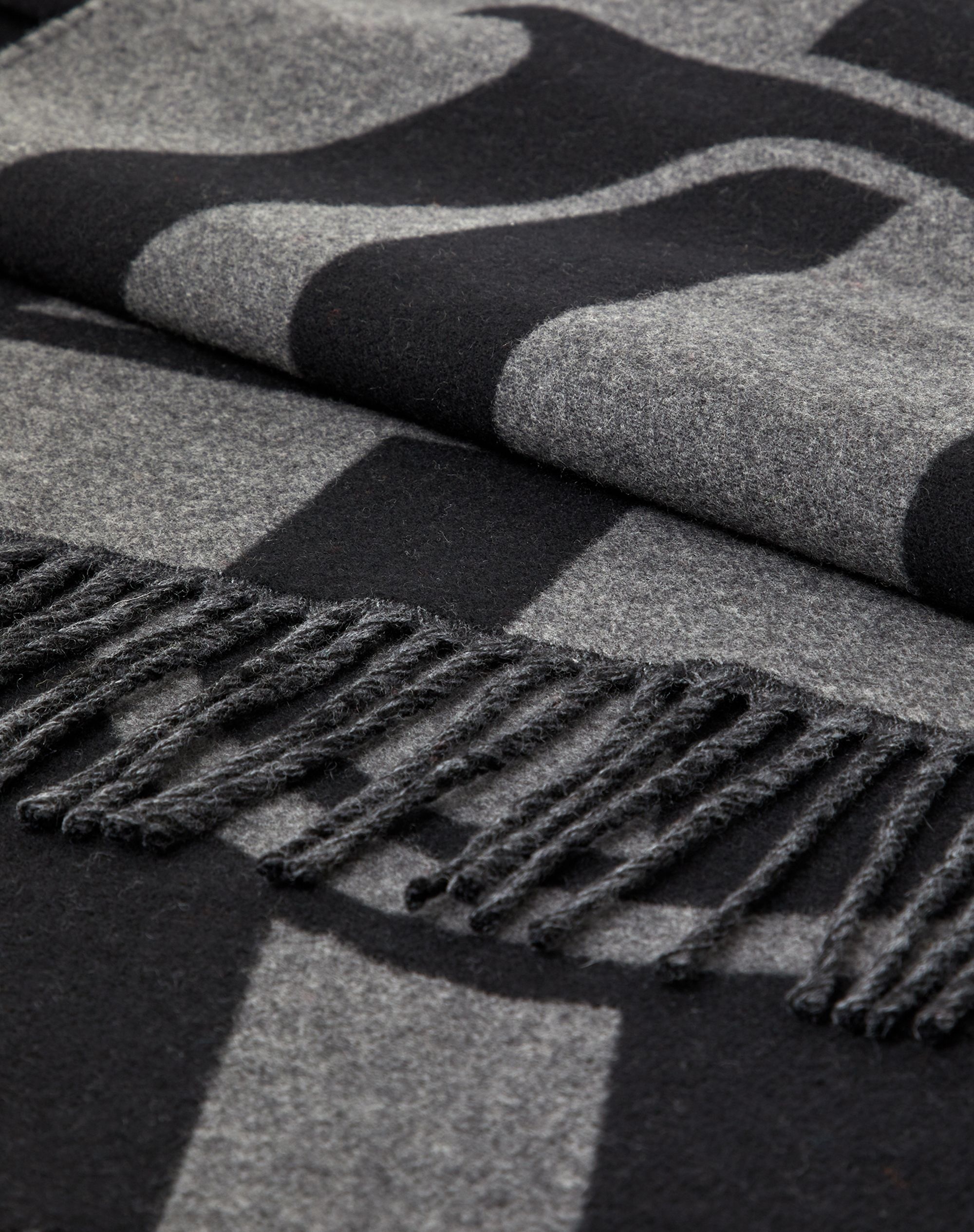 Cashmere and Wool VLogo Jacquard Scarf 35x180 cm - 2