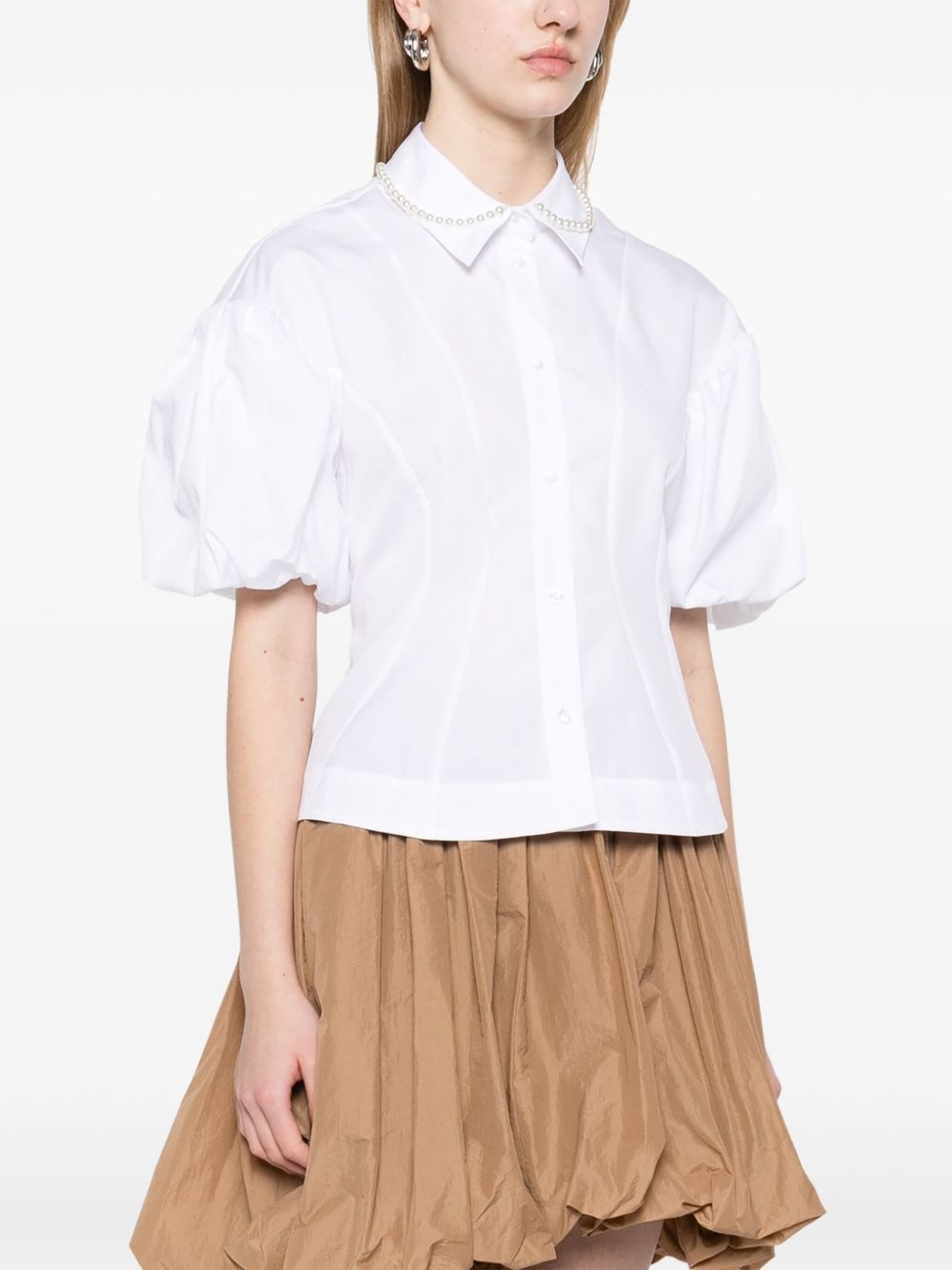 pearl-embellished shirt - 3