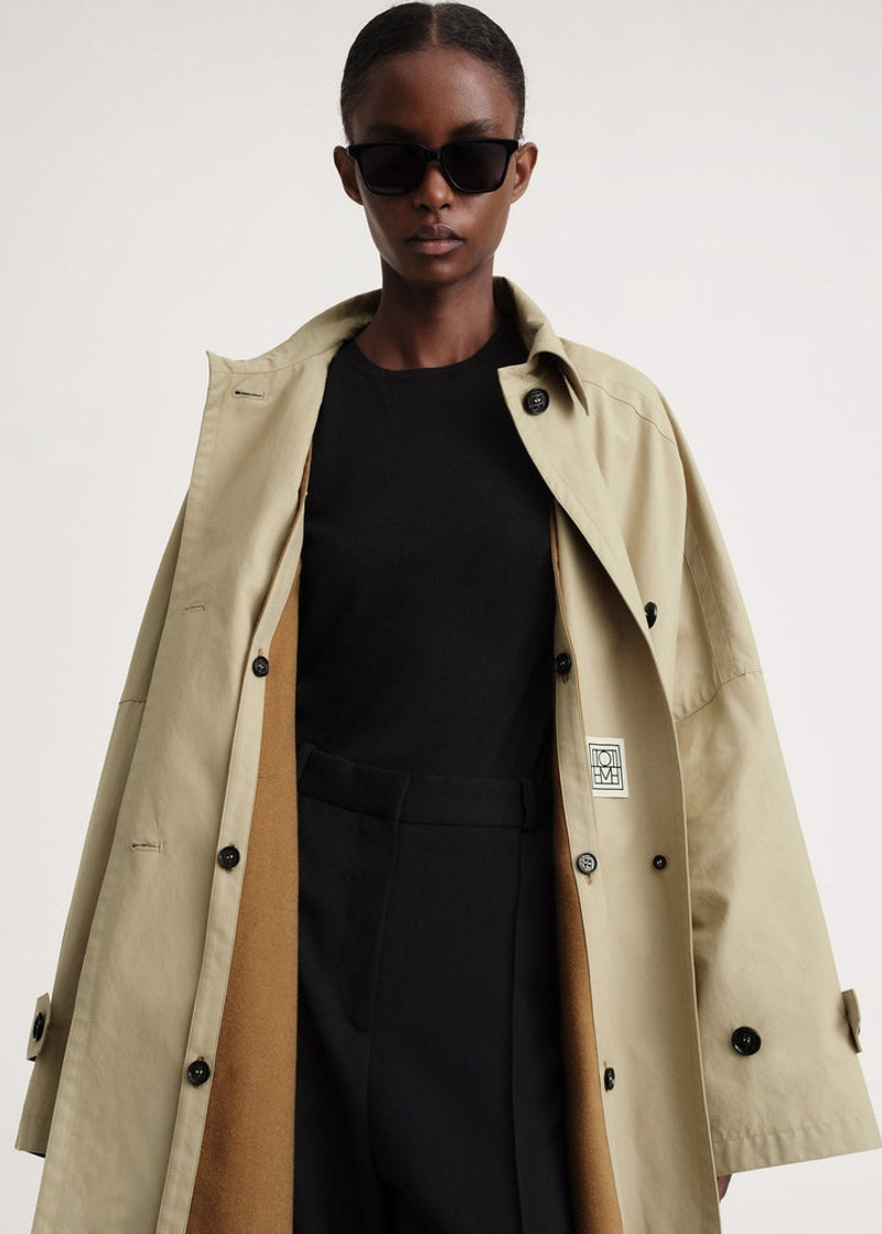 Gabardine car coat cashew 6