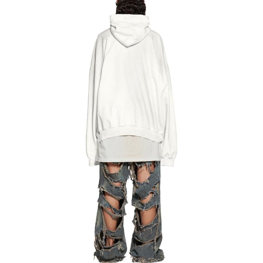 Balenciaga DIY College Hoodie 'White' 744463TOVK29012 - 4