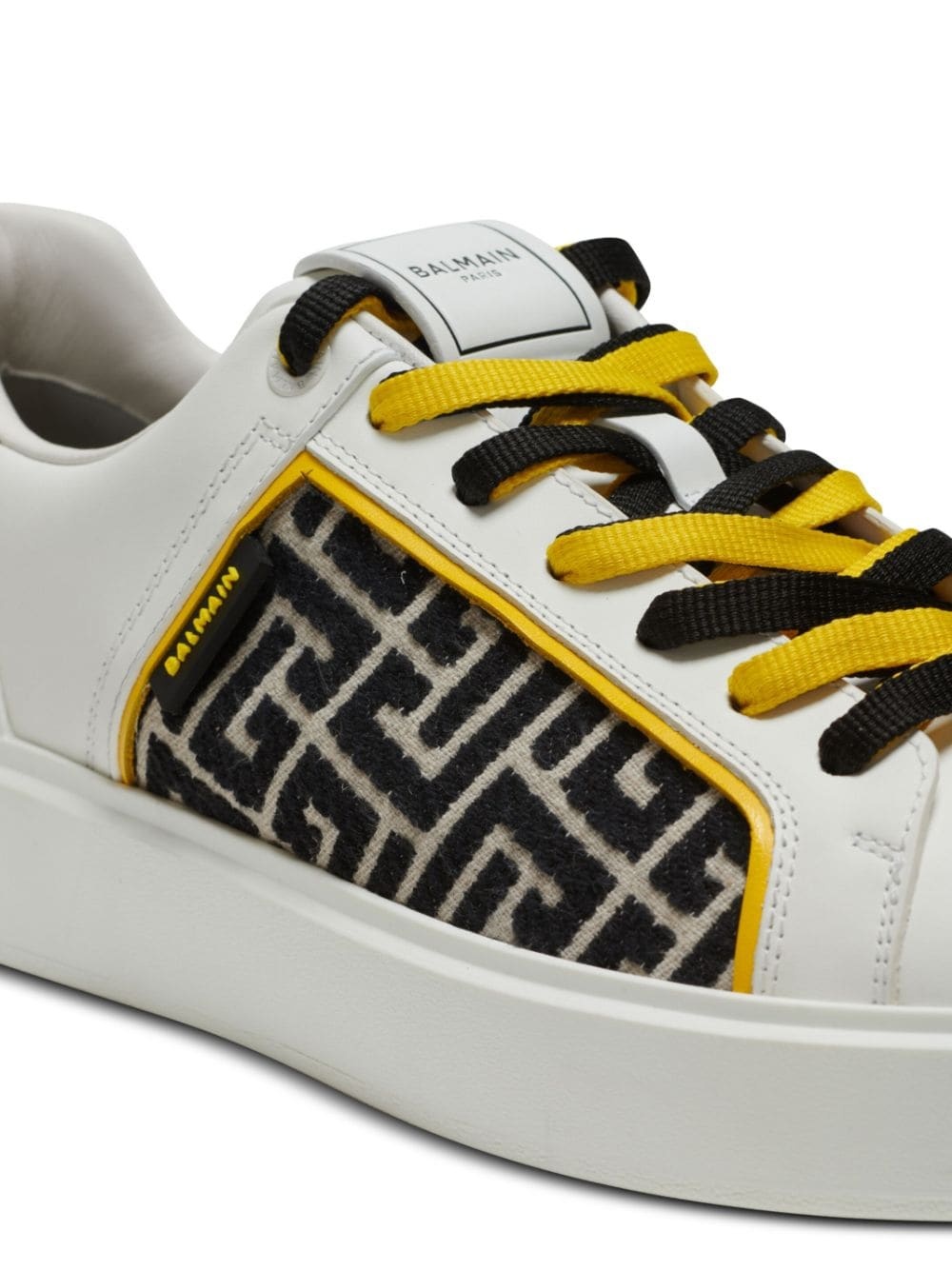 monogram-pattern lace-up sneakers - 6